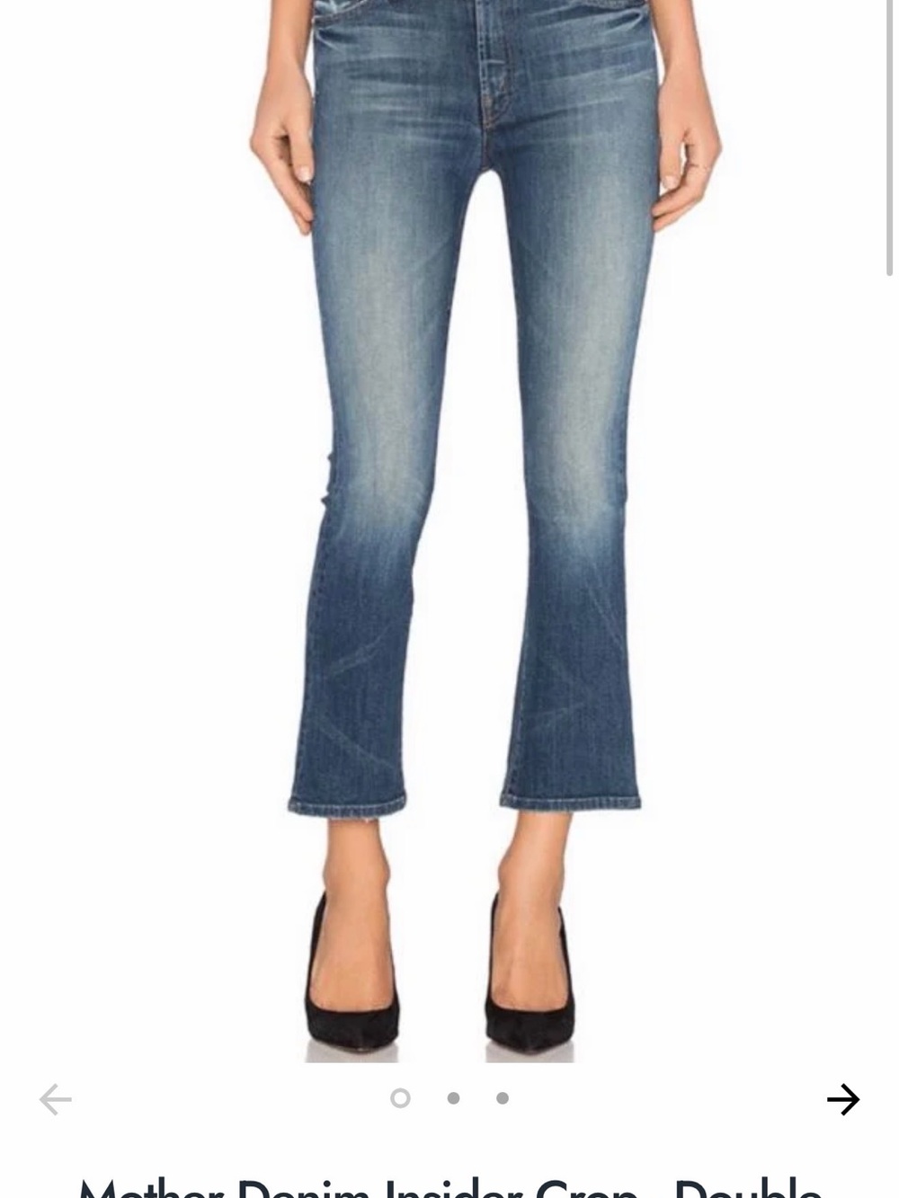MOTHER Blue Cropped Jeans